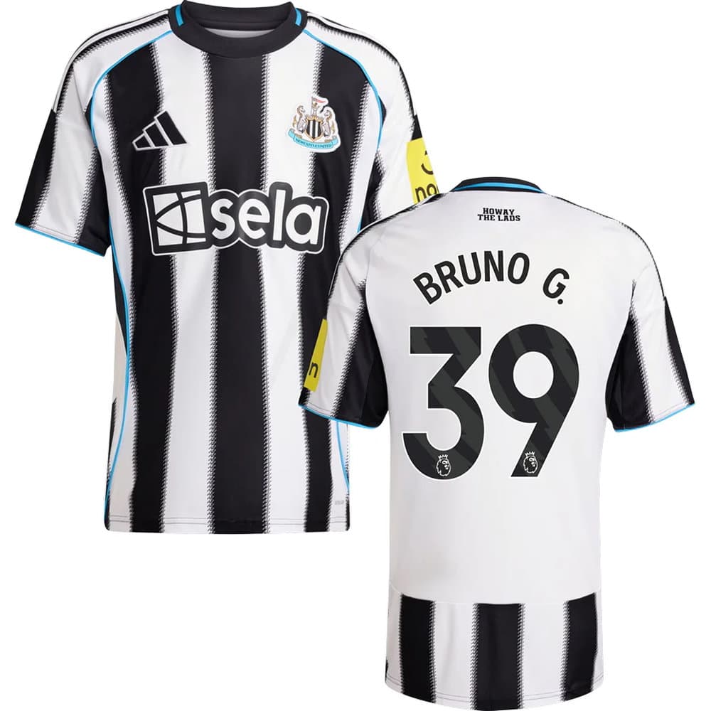 Men's BRUNO G. #39 Newcastle United Home Replica Jersey 2025/26