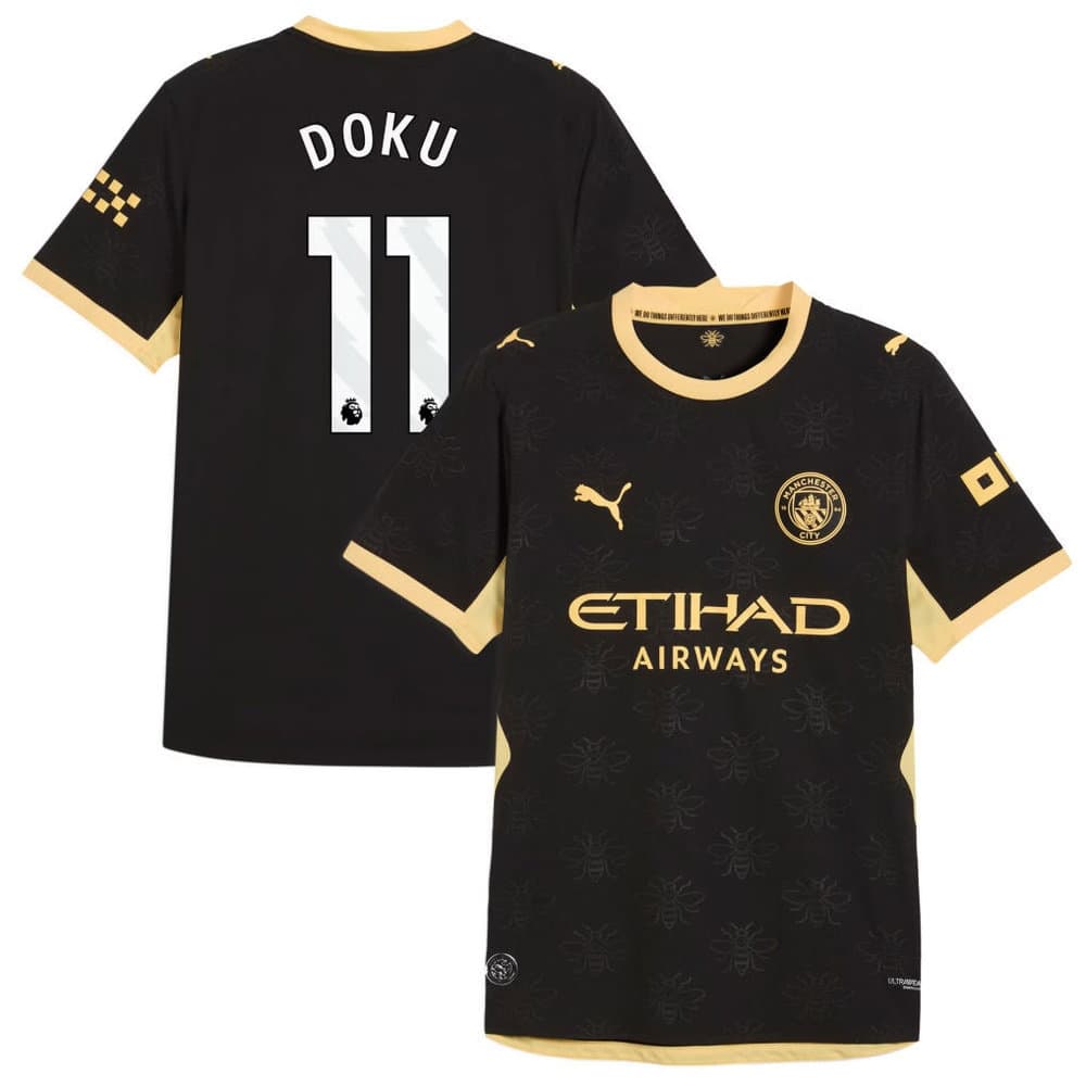 Men's DOKU #11 Manchester City Away Authentic Jersey 2026/27