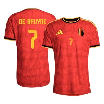 Men's DE BRUYNE #7 Belgium Home Authentic Jersey World Cup 2026