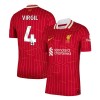 Men's VIRGIL #4 Liverpool Home Authentic Soccer Jersey 2024/25 Men's VIRGIL #4 Liverpool Home Authentic Soccer Jersey 2024/25