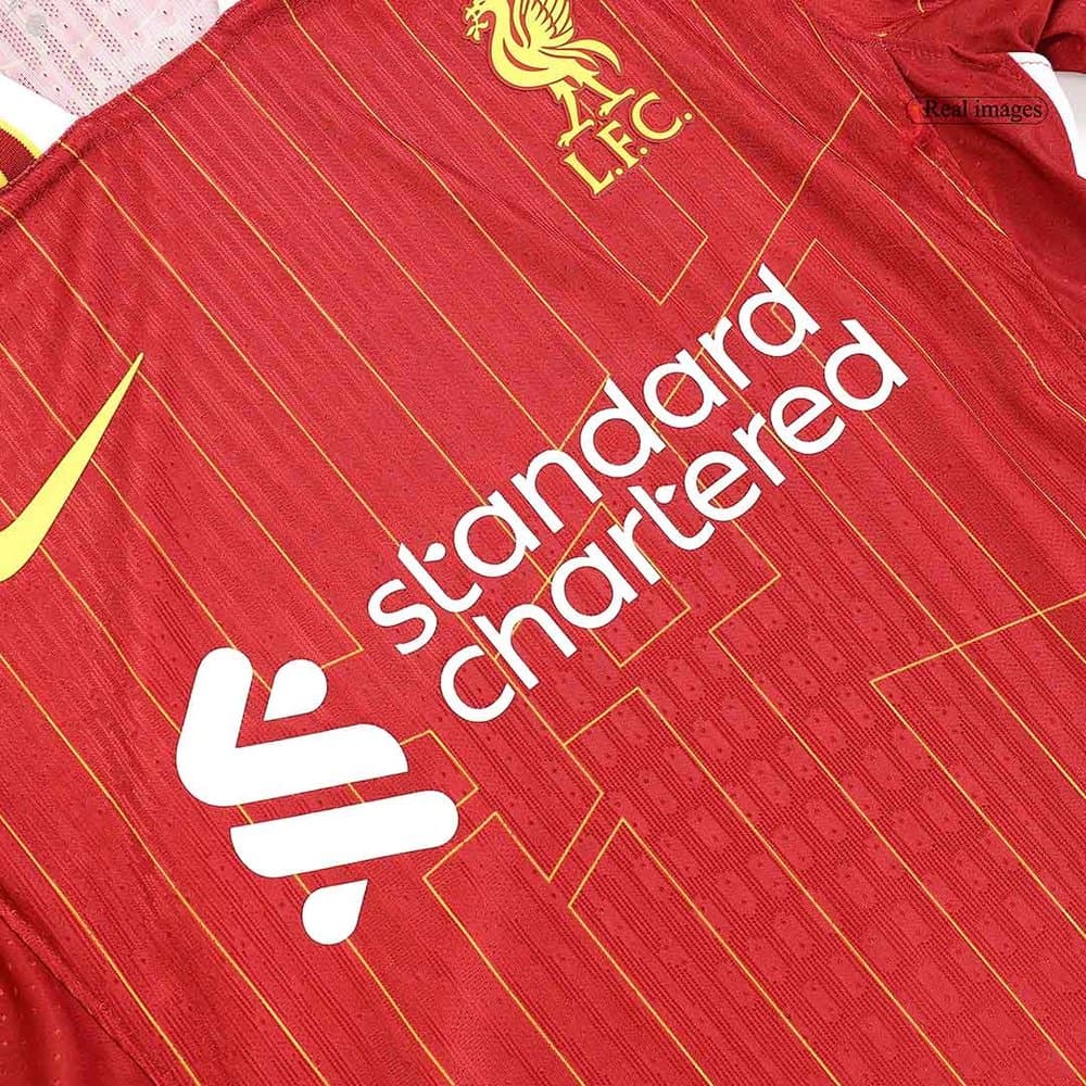 Men's VIRGIL #4 Liverpool Home Authentic Soccer Jersey 2024/25 Men's VIRGIL #4 Liverpool Home Authentic Soccer Jersey 2024/25