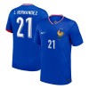 Men's L.Hernandez #21 France Home Replica Soccer Jersey 2024 Men's L.Hernandez #21 France Home Replica Soccer Jersey 2024