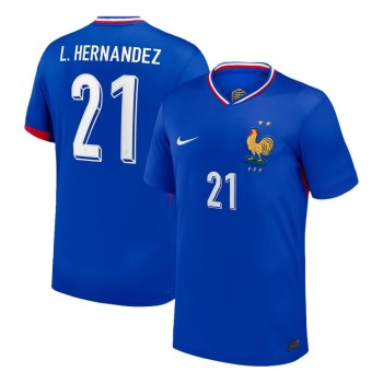 Men's L.Hernandez #21 France Home Replica Soccer Jersey 2024 Men's L.Hernandez #21 France Home Replica Soccer Jersey 2024
