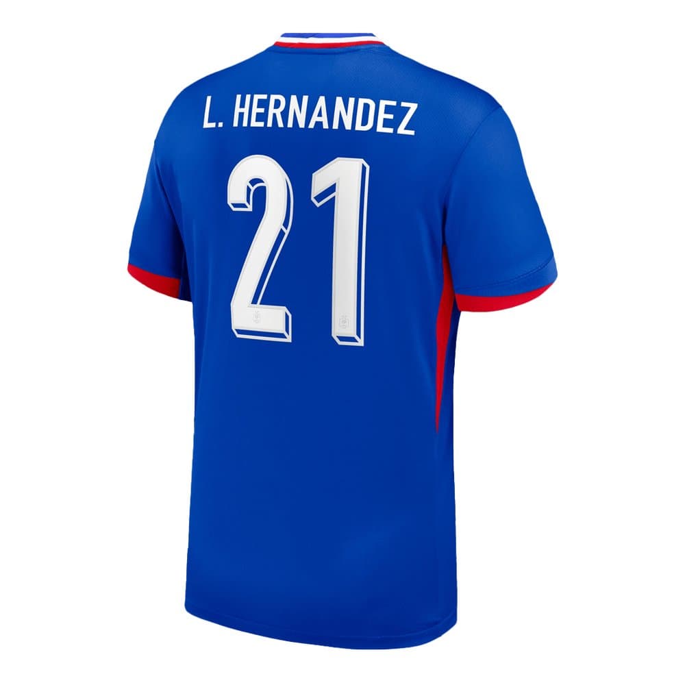 Men's L.Hernandez #21 France Home Replica Soccer Jersey 2024 Men's L.Hernandez #21 France Home Replica Soccer Jersey 2024