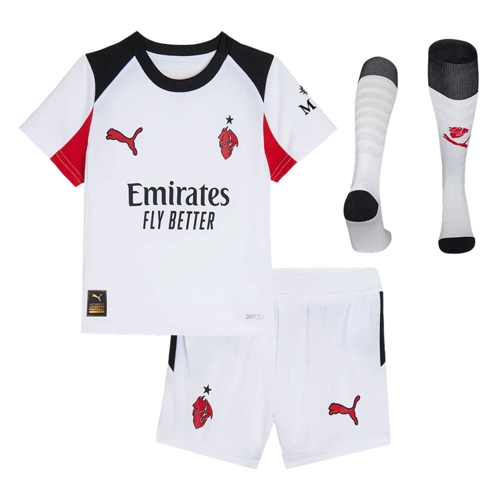 Kid's AC Milan Away Soccer Jersey Full Kit 2025/26 Kid's AC Milan Away Soccer Jersey Full Kit 2025/26