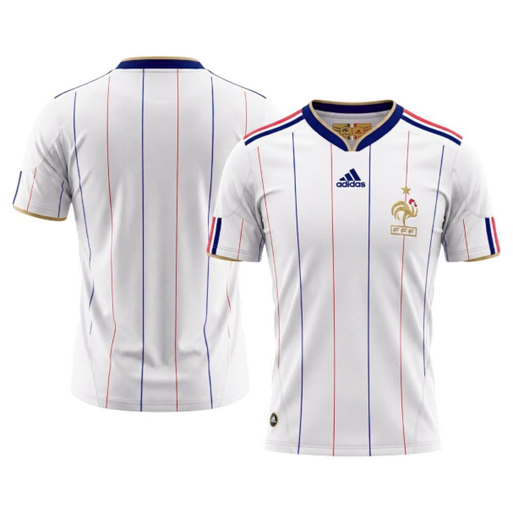 Men's France Away Retro Soccer Jersey 2010 Men's France Away Retro Soccer Jersey 2010
