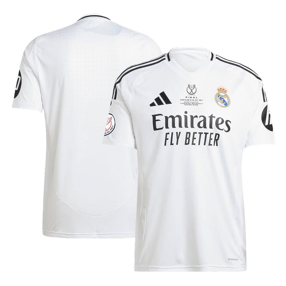 Men's Real Madrid Home Replica Soccer Jersey - Copa del Rey Final 2024/25