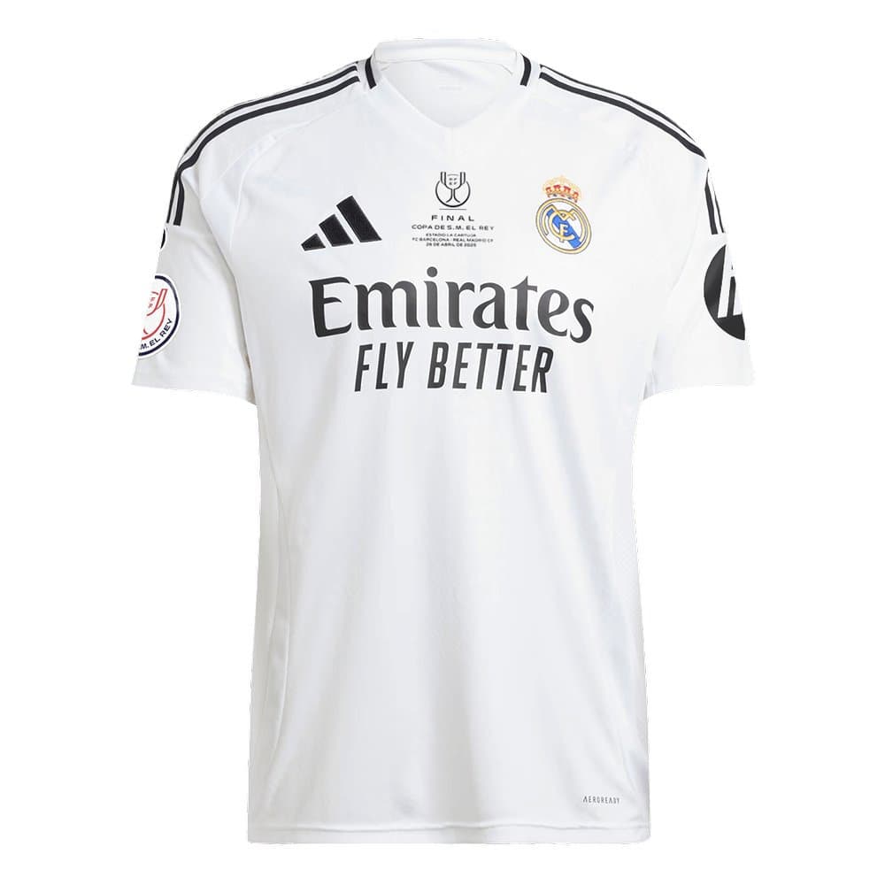 Men's Real Madrid Home Replica Soccer Jersey - Copa del Rey Final 2024/25