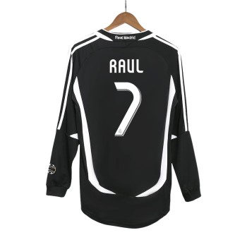 Men's RAUL #7 Real Madrid Away Long Sleeve Retro Soccer Jersey 2006/07 Men's RAUL #7 Real Madrid Away Long Sleeve Retro Soccer Jersey 2006/07
