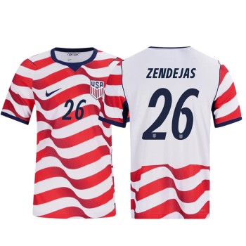 Men's Alejandro Zendejas #26 USA Home Match Authentic Jersey World Cup 2026 Men's Alejandro Zendejas #26 USA Home Match Authentic Jersey World Cup 2026