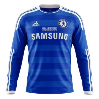 Men's Chelsea Home Long Sleeve Retro Soccer Jersey 2011/12 Men's Chelsea Home Long Sleeve Retro Soccer Jersey 2011/12