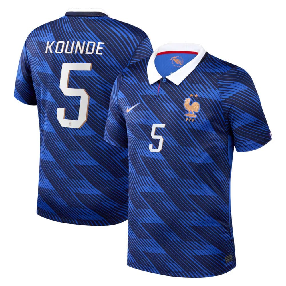Kid's Jules Koundé #5 France Home Stadium Replica Jersey World Cup 2026 Kid's Jules Koundé #5 France Home Stadium Replica Jersey World Cup 2026