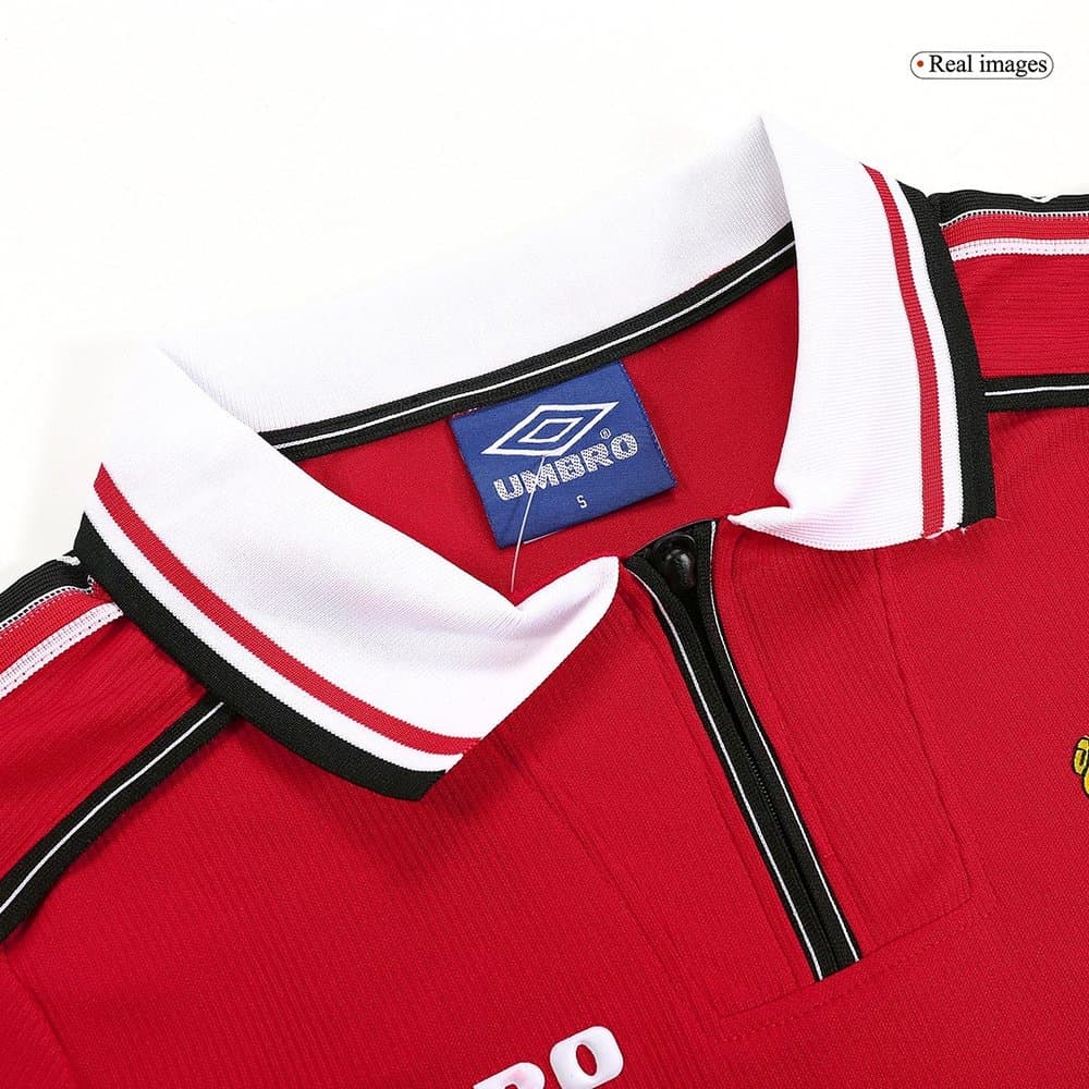 Men's Manchester United Home Long Sleeve Retro Soccer Jersey 1998/99 Men's Manchester United Home Long Sleeve Retro Soccer Jersey 1998/99
