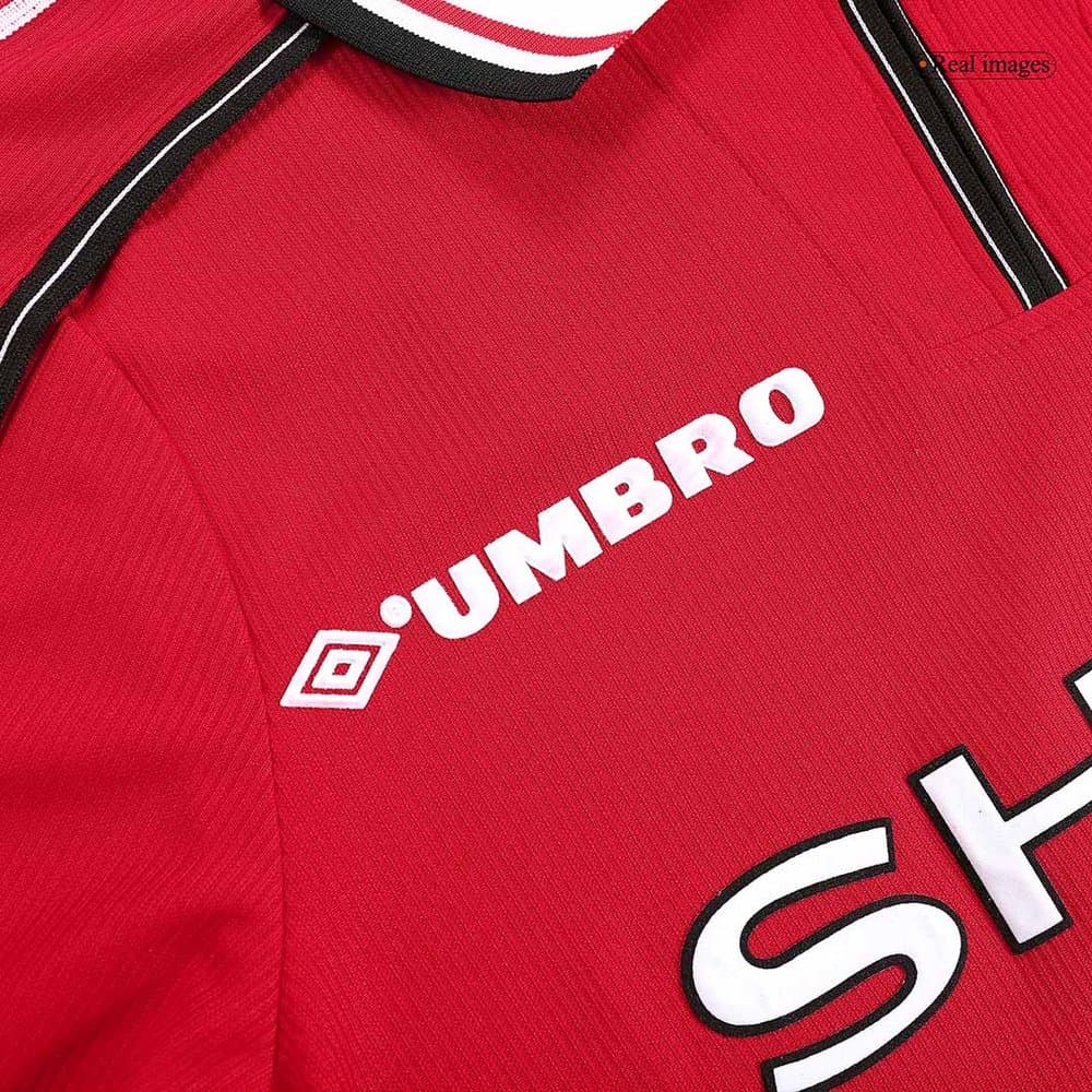 Men's Manchester United Home Long Sleeve Retro Soccer Jersey 1998/99 Men's Manchester United Home Long Sleeve Retro Soccer Jersey 1998/99