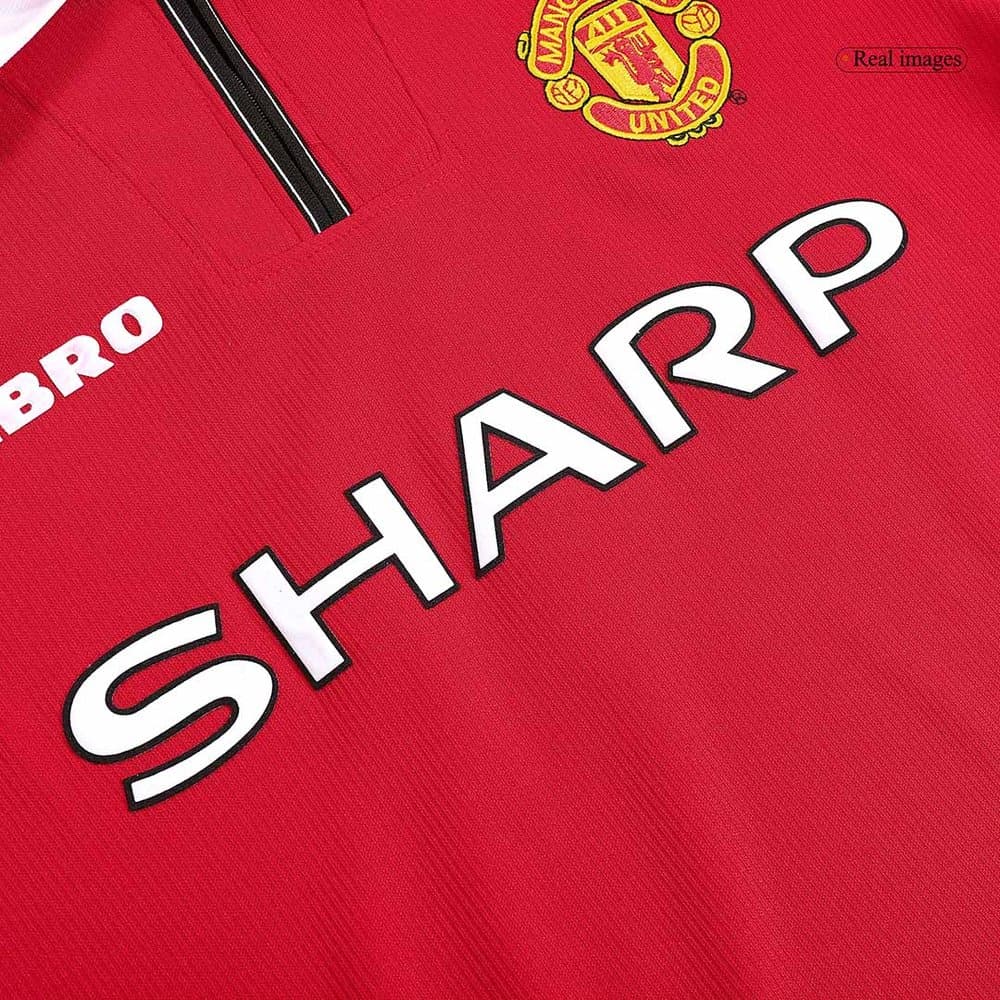 Men's Manchester United Home Long Sleeve Retro Soccer Jersey 1998/99 Men's Manchester United Home Long Sleeve Retro Soccer Jersey 1998/99