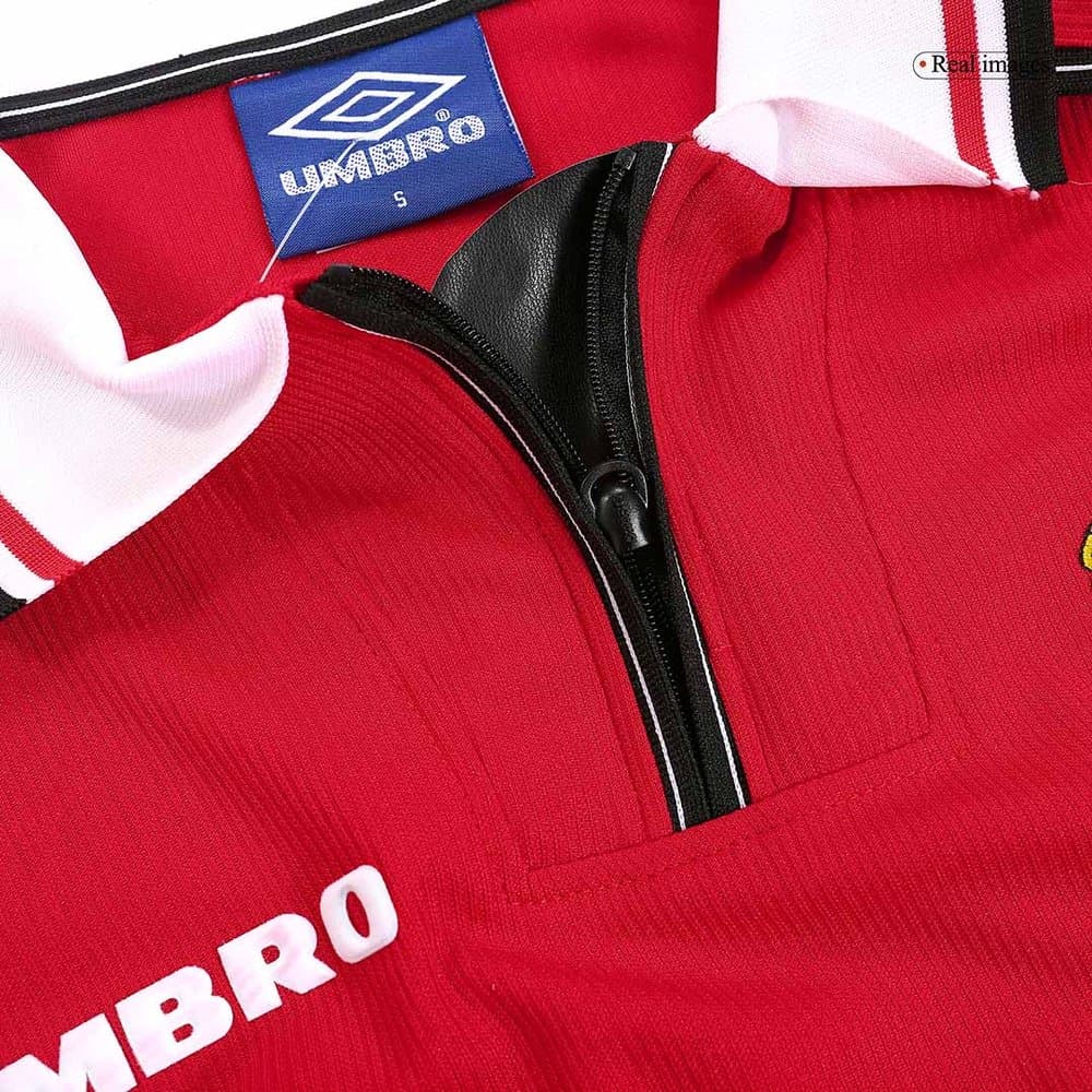 Men's Manchester United Home Long Sleeve Retro Soccer Jersey 1998/99 Men's Manchester United Home Long Sleeve Retro Soccer Jersey 1998/99