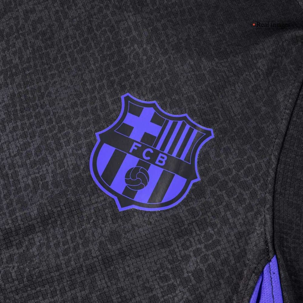 Men's Barcelona Pre-Match Replica Soccer Jersey 2025/26 Black 2025/26
