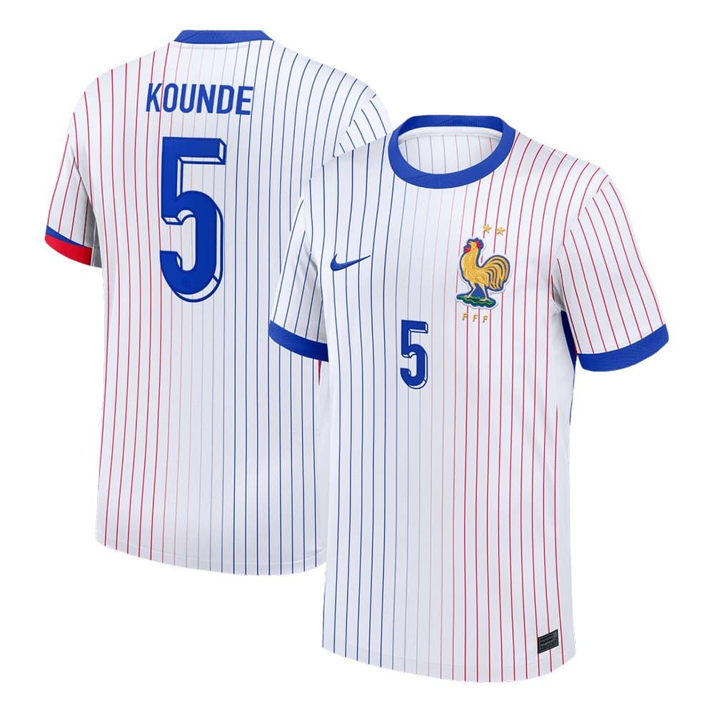 Men's KOUNDE #5 France Away Replica Soccer Jersey 2024 Men's KOUNDE #5 France Away Replica Soccer Jersey 2024