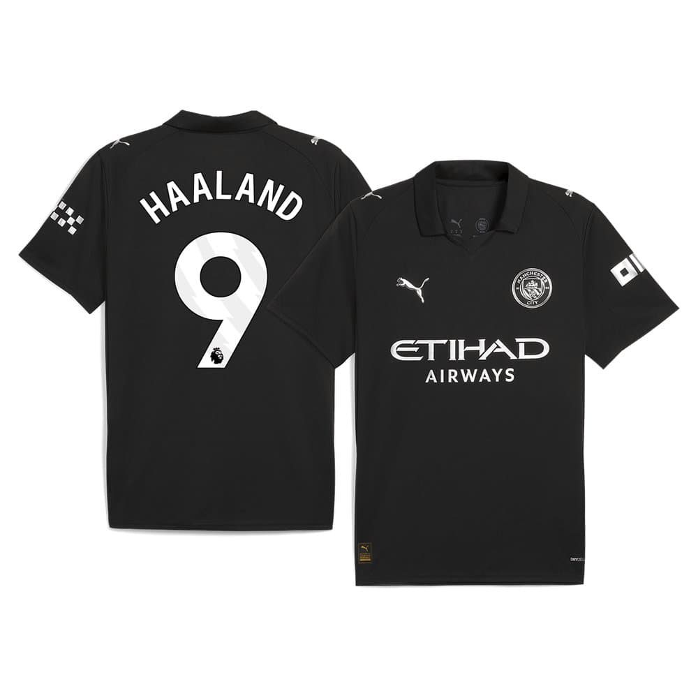 Men's HAALAND #9 Manchester City Away Replica Soccer Jersey 2025/26 Men's HAALAND #9 Manchester City Away Replica Soccer Jersey 2025/26