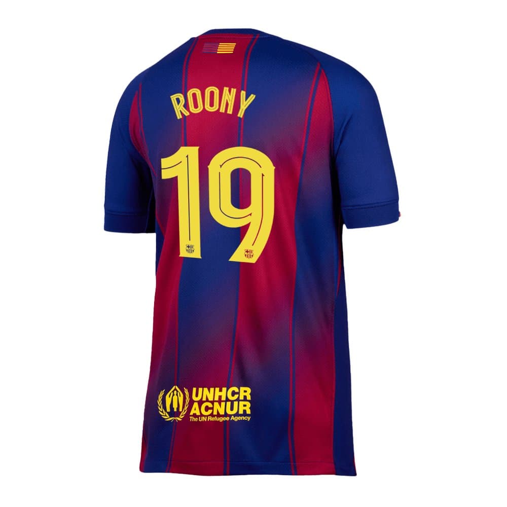 Men's ROONY #19 Barcelona Home Replica Soccer Jersey -UCL 2025/26