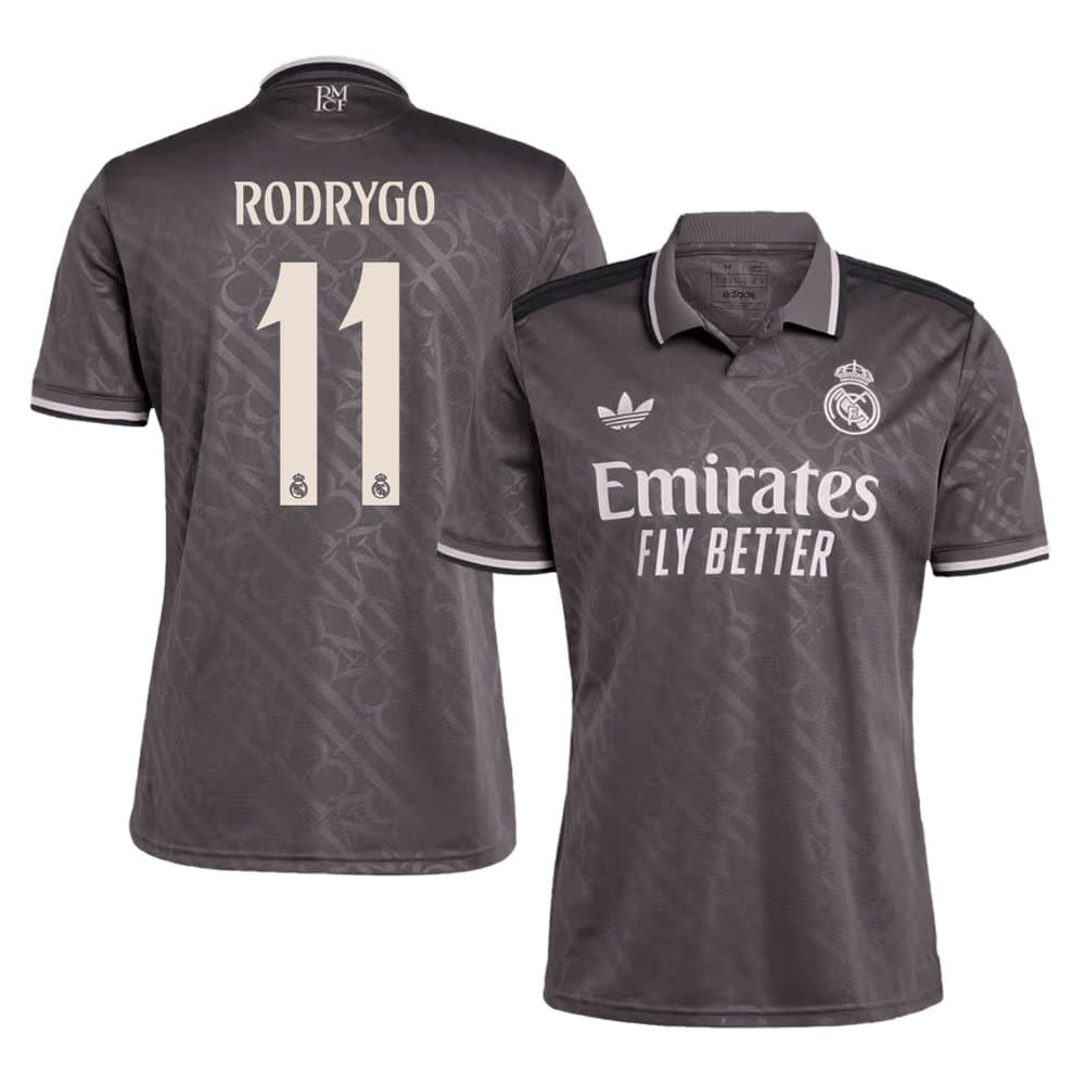Men's RODRYGO #11 Real Madrid Third Away Replica Soccer Jersey 2024/25