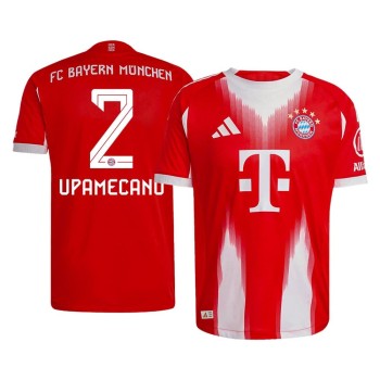 Men's UPAMECANO #2 Bayern Munich Home Authentic Jersey 2025/26