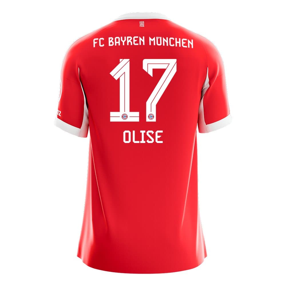 Men's OLISE #17 Bayern Munich Home Replica Soccer Jersey 2025/26 Men's OLISE #17 Bayern Munich Home Replica Soccer Jersey 2025/26