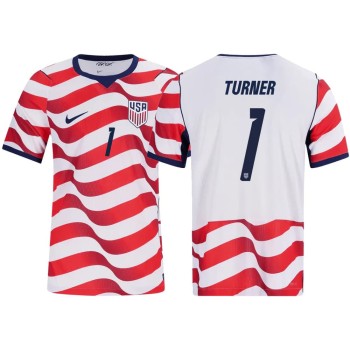 Men's Matt Turner #1 USA Home Match Authentic Jersey World Cup 2026