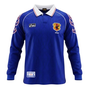 Men's Japan Home Retro Soccer Jersey Long Sleeve 1998