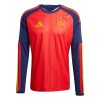Men's Spain Home Long Sleeve Jersey World Cup 2026 Men's Spain Home Long Sleeve Jersey World Cup 2026
