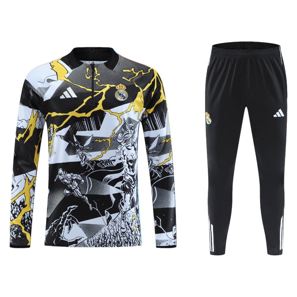 Men's Real Madrid 1/4 Zip Tracksuit 2025/26 Men's Real Madrid 1/4 Zip Tracksuit 2025/26