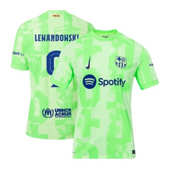 Men's LEWANDOWSKI #9 Barcelona Third Away Authentic Soccer Jersey - UCL 2024/25