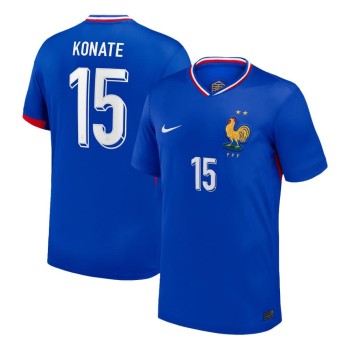 Men's KONATE #15 France Home Replica Soccer Jersey 2024 Men's KONATE #15 France Home Replica Soccer Jersey 2024