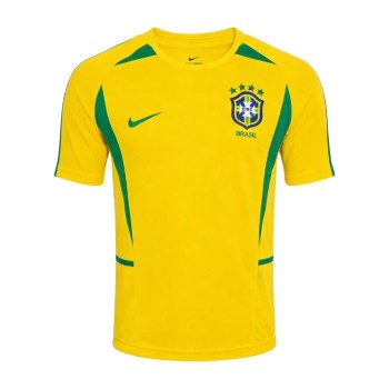Men's Brazil Home Retro Soccer Jersey 2002/03
