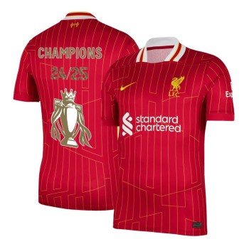 Men's Liverpool Home Replica Soccer Jersey CHAMPIONS 2024/25 Men's Liverpool Home Replica Soccer Jersey CHAMPIONS 2024/25