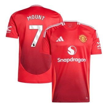 Men's MOUNT #7 Manchester United Home Replica Soccer Jersey 2024/25 Men's MOUNT #7 Manchester United Home Replica Soccer Jersey 2024/25