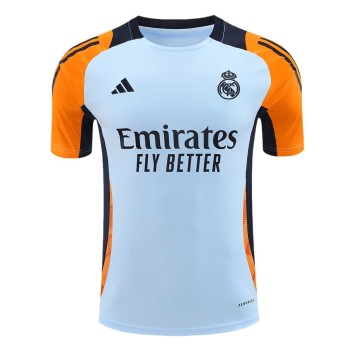 Men's Real Madrid Pre-Match Replica Soccer Jersey Blue 2024/25 Men's Real Madrid Pre-Match Replica Soccer Jersey Blue 2024/25