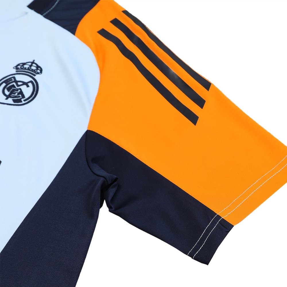 Men's Real Madrid Pre-Match Replica Soccer Jersey Blue 2024/25 Men's Real Madrid Pre-Match Replica Soccer Jersey Blue 2024/25