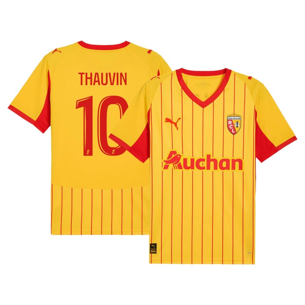 Men's THAUVIN #10 RC Lens Home Replica Soccer Jersey 2025/26 Men's THAUVIN #10 RC Lens Home Replica Soccer Jersey 2025/26