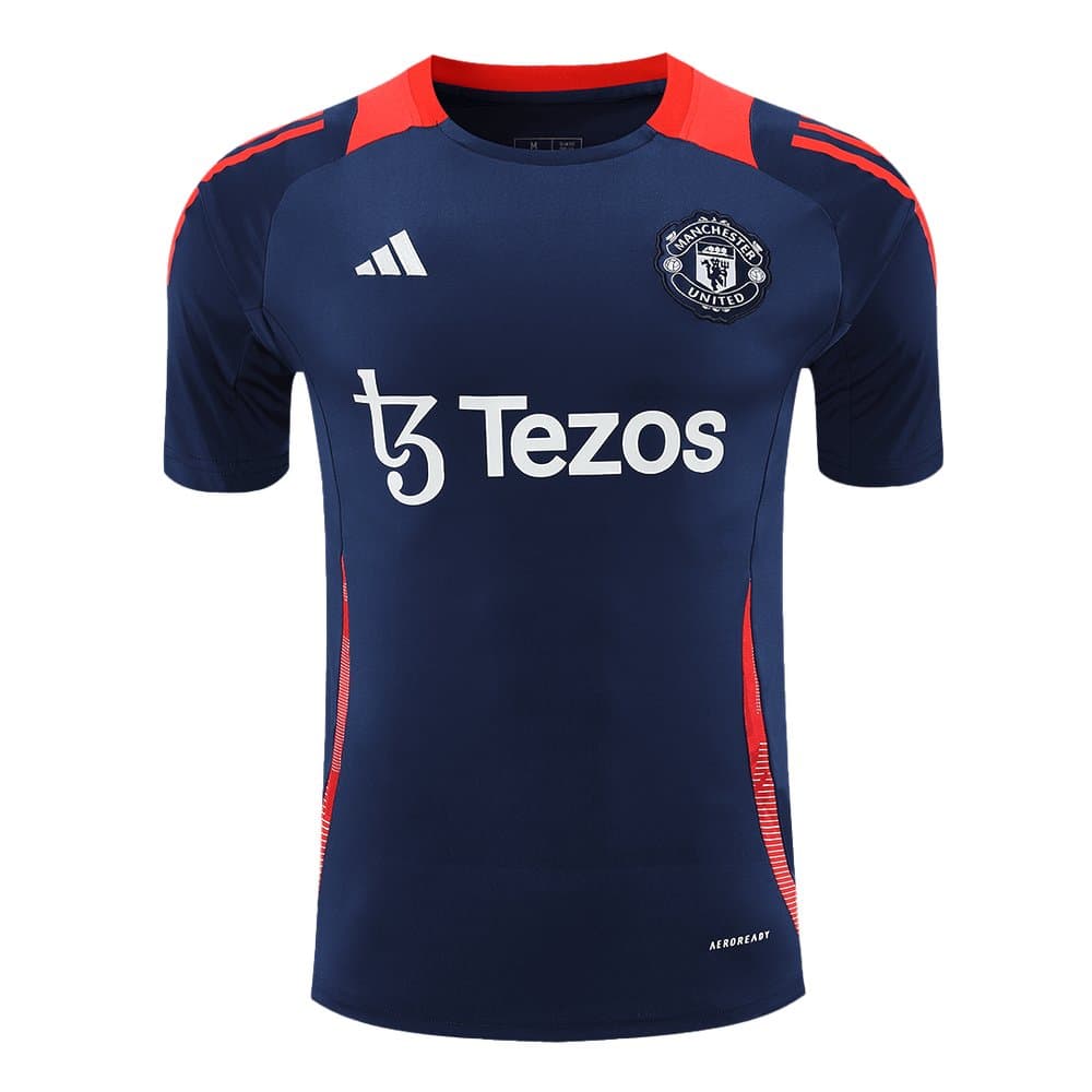 Men's Manchester United Pre-Match Replica Soccer Jersey Navy 2024/25 Men's Manchester United Pre-Match Replica Soccer Jersey Navy 2024/25