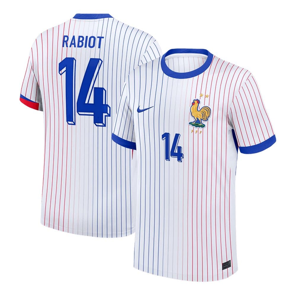 Men's RABIOT #14 France Away Replica Soccer Jersey 2024