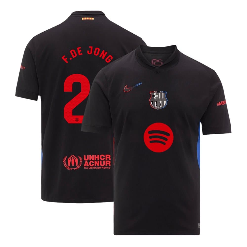 Men's F.DE JONG #21 Barcelona Away Replica Soccer Jersey- Spotify Logo Without Text 2024/25 Men's F.DE JONG #21 Barcelona Away Replica Soccer Jersey- Spotify Logo Without Text 2024/25