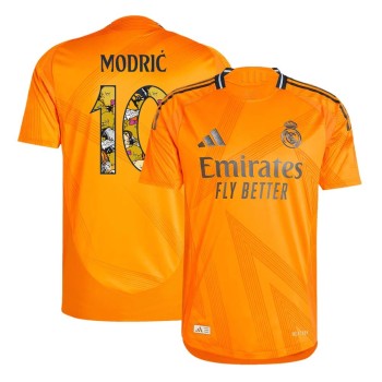 Men's MODRIĆ #10 Real Madrid Away Authentic Soccer Jersey - Bear Champ Font 2024/25