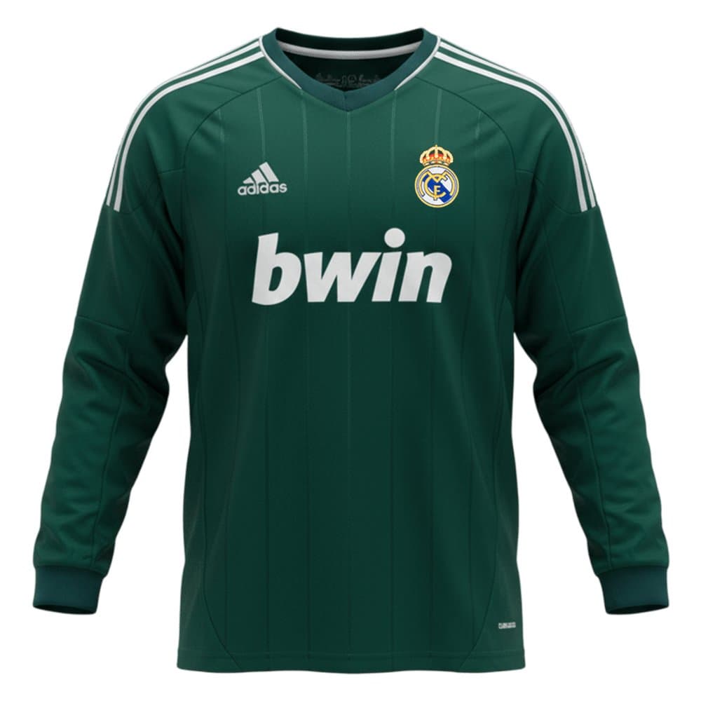 Men's Real Madrid Third Away Long Sleeve Retro Soccer Jersey 2012/13