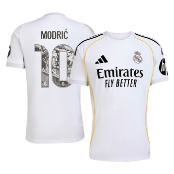 Men's MODRIĆ Special #10 Real Madrid Home Replica Soccer Jersey 2025/26