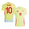 Men's OLMO #10 Spain Away Replica Soccer Jersey EURO 2024