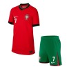 Kid's RONALDO #7 Portugal Home Soccer Jersey Kit EURO 2024