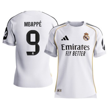 Men's MBAPPÉ #9 Real Madrid Home Authentic Soccer Jersey 2025/26 Men's MBAPPÉ #9 Real Madrid Home Authentic Soccer Jersey 2025/26