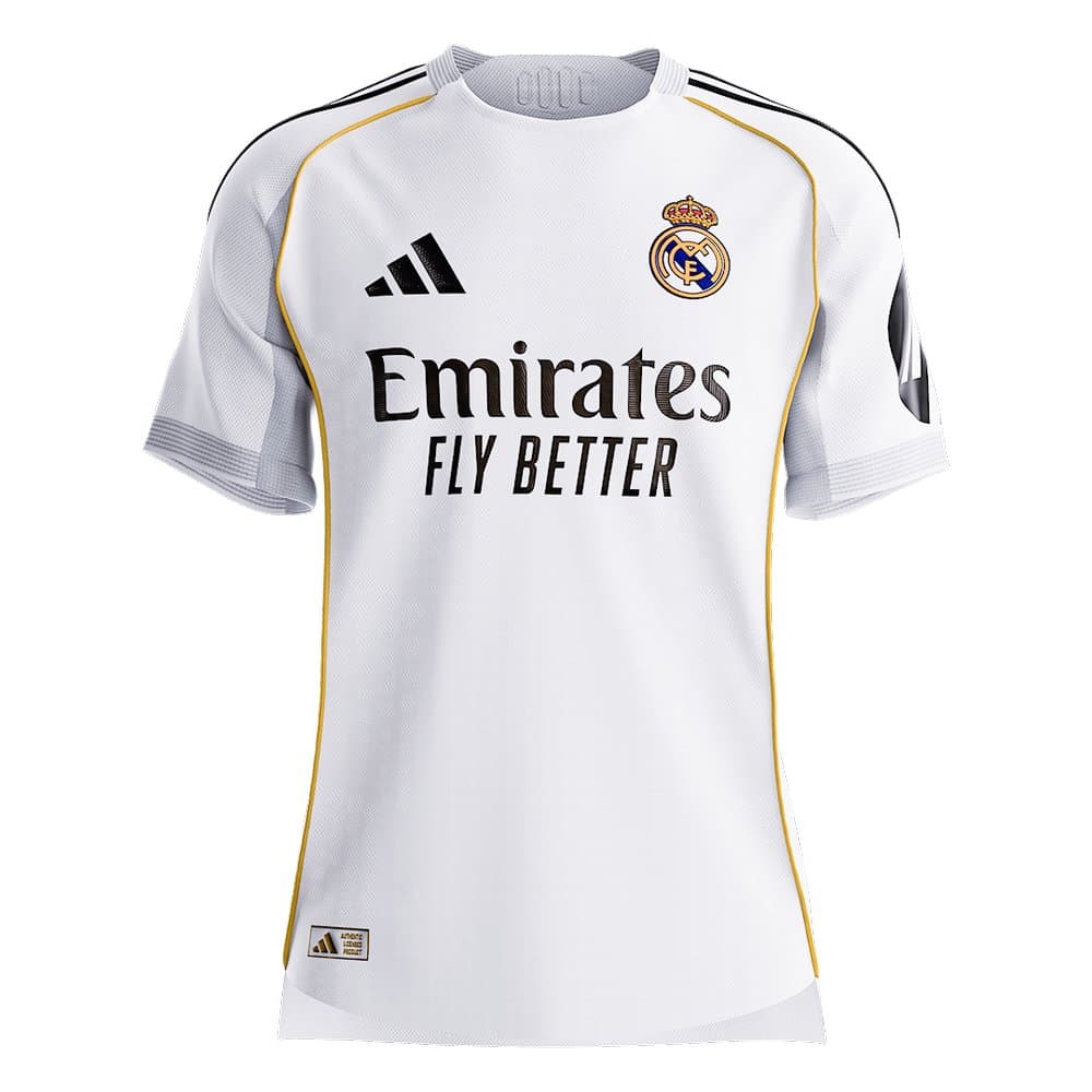 Men's MBAPPÉ #9 Real Madrid Home Authentic Soccer Jersey 2025/26