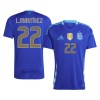 Men's L.MARTíNEZ #22 Argentina Away Replica Soccer Jersey 2024